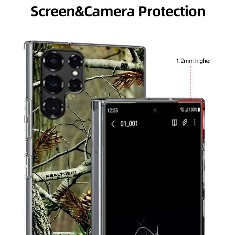 Realtree Real Tree Camo Coque For Samsung S23 S22 S24 Ultra 5G TPU Phone Galaxy Cover S21 S20 FE S10 Plus S10E S9 S8 S7 Edge Cas