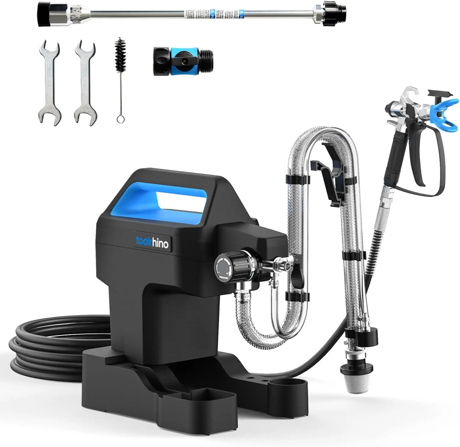 

Безвоздушный распылитель краски для покраски дома, выбор для начинающих мастеров, с отсеком для хранения аксессуаров, легкий и быстрый в очистке