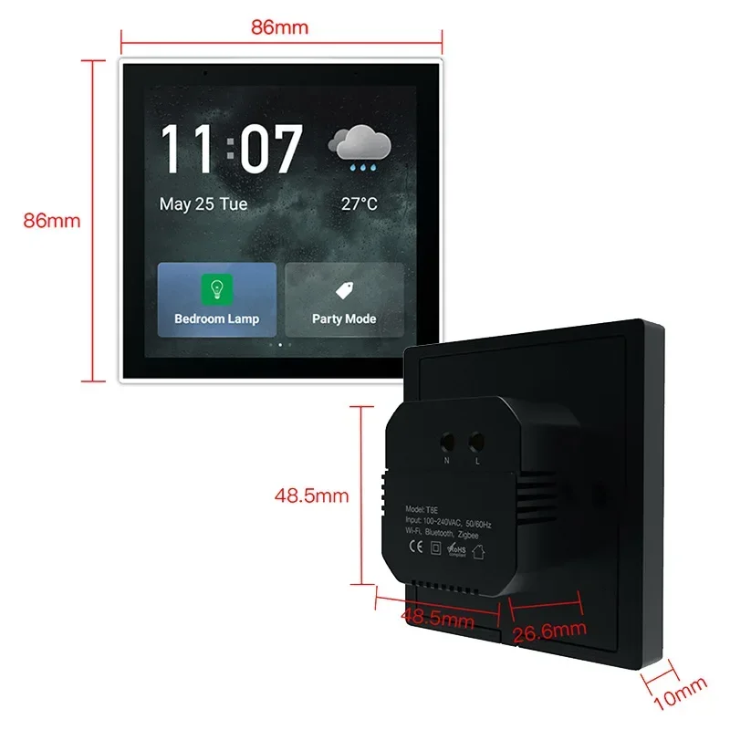 Smart home 4-inch smart home gateway controls lights, curtains, air conditioners, and other Android smart home devices