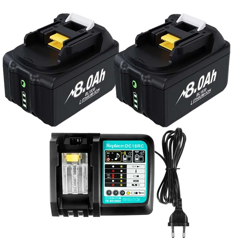 Für Makita 18V Batterie 8000mAh Ersatz Batterie Kompatibel Für Makita BL1830 BL1850 BL1840 BL1840B BL1850B BL1890 Power Tools