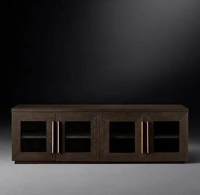 

American country solid wood dining side cabinet French bed and breakfast storage living room porch cabinet win