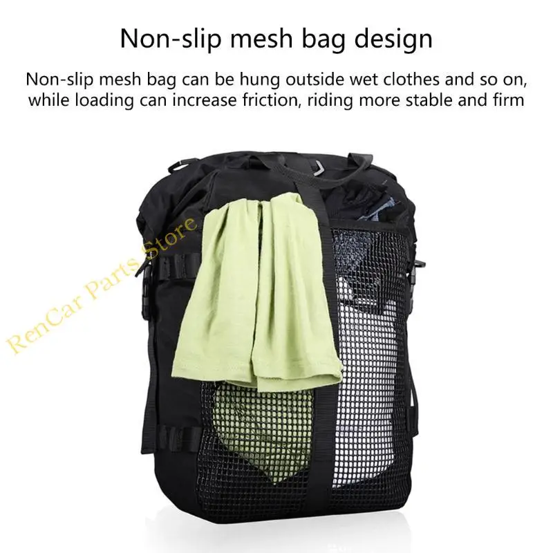 

F19A Motorbike Tail Bag Rear Package Travel Waterproof Bag Backpack Handbag