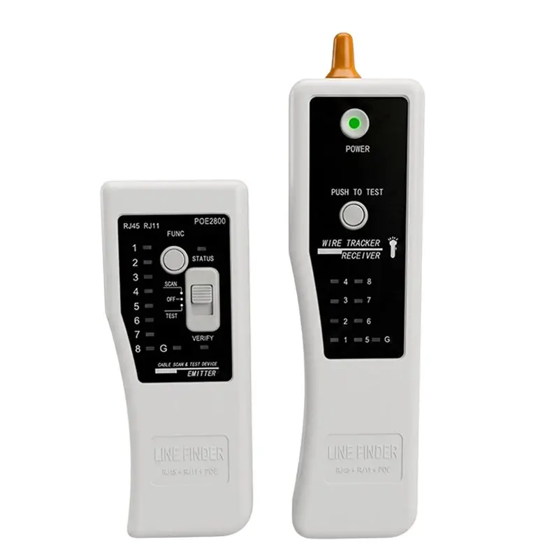 ABZV-Network Cable Finder 68V Anti-Burn RJ45 RJ11 POE Live Line Wire Testing Tool Tester For Ethernet And Telephone Cables