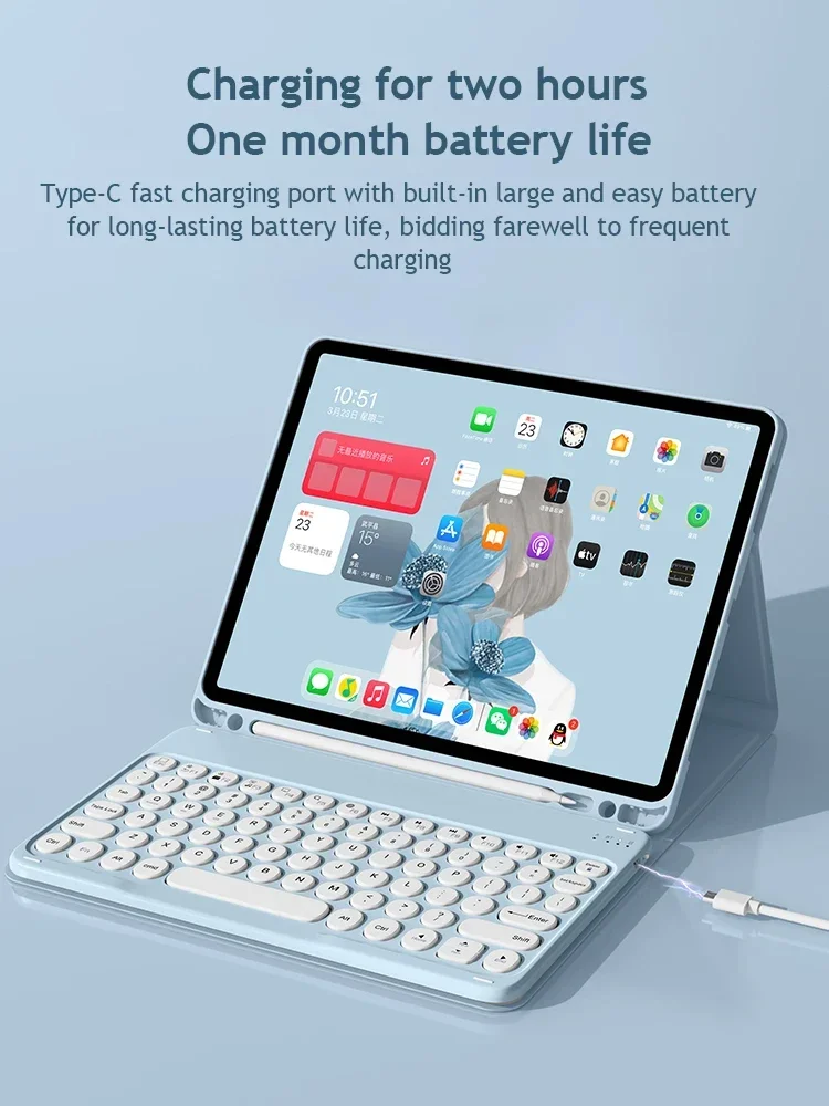 For iPad Keyboard Case for iPad 9th 10th Generation iPad Pro 12 9 11 Inch Air 5 4 Mini 6 2022 10.2 8th 7th Magic Keyboard Covers