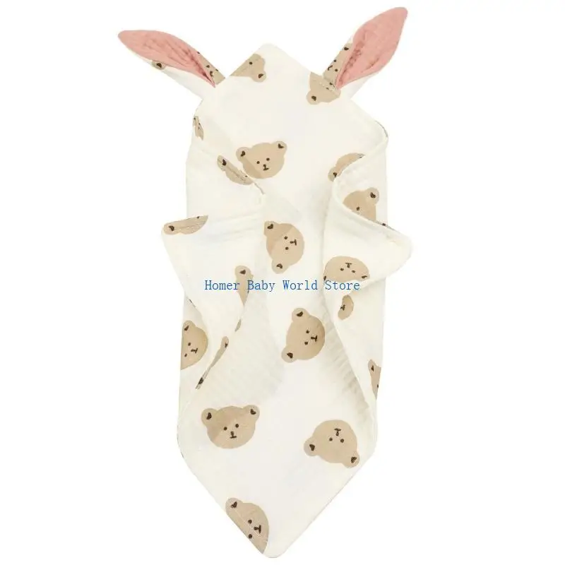 مجموعة مناشف الأطفال فائقة النعومة B2QD منشفة وجه للأطفال من القطن العضوي الطبيعي صديقة للبشرة مربعات من قماش الموسلين الرضع #4