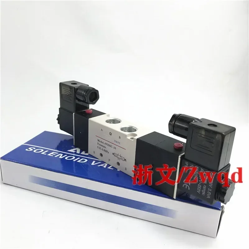 Solenoid valve 4V330C-08 4V330C-10 three-position five-way double electronically controlled directional valve