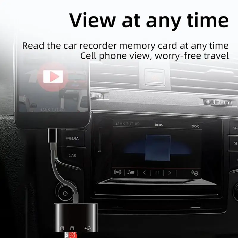 Kartenleser für Computer 3 in 1 Dual-Anschluss USB C zu Typ C Speicher kartenleser otg Adapter tragbarer Typ C Kartenleser