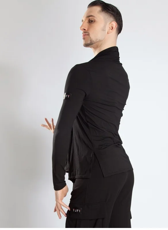 라틴 탑스 대회 남성 프로페셔널 의류 남성 라틴 셔츠 대회용 댄스 탑 모던 라틴 댄스 셔츠 BY300