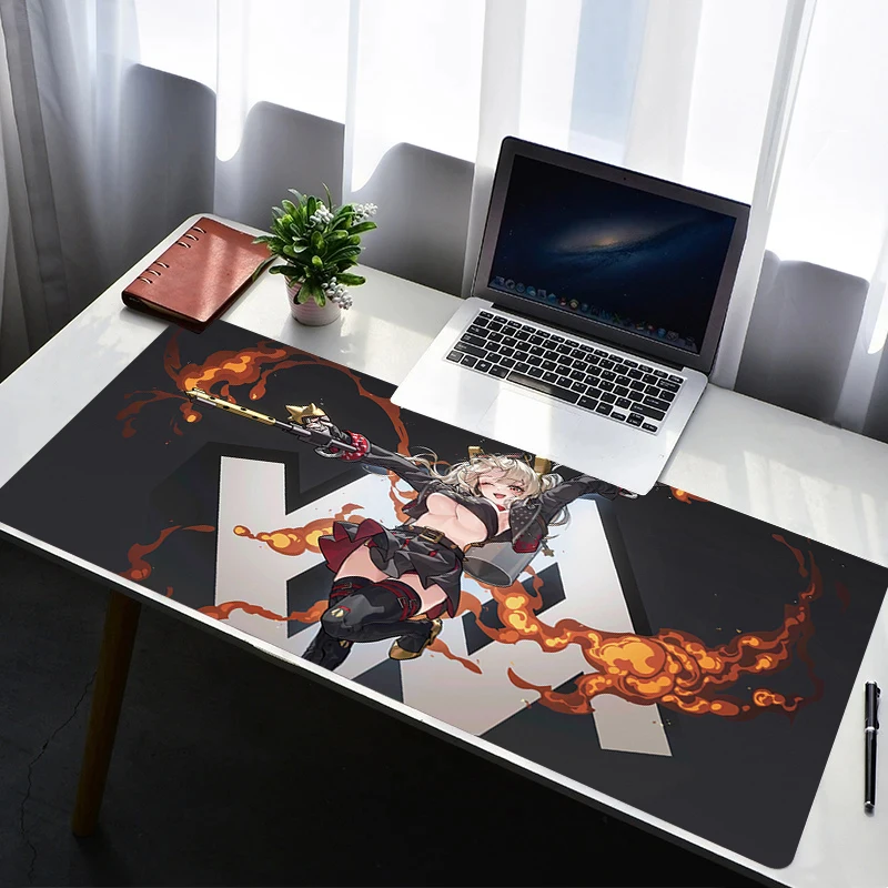 

Mouse Pad Office PC Gaming Accessories Keyboard Pad Rubber Anime Mousepad Laptop Zenless Zone Zero Burnice White Desk Mouse Mat
