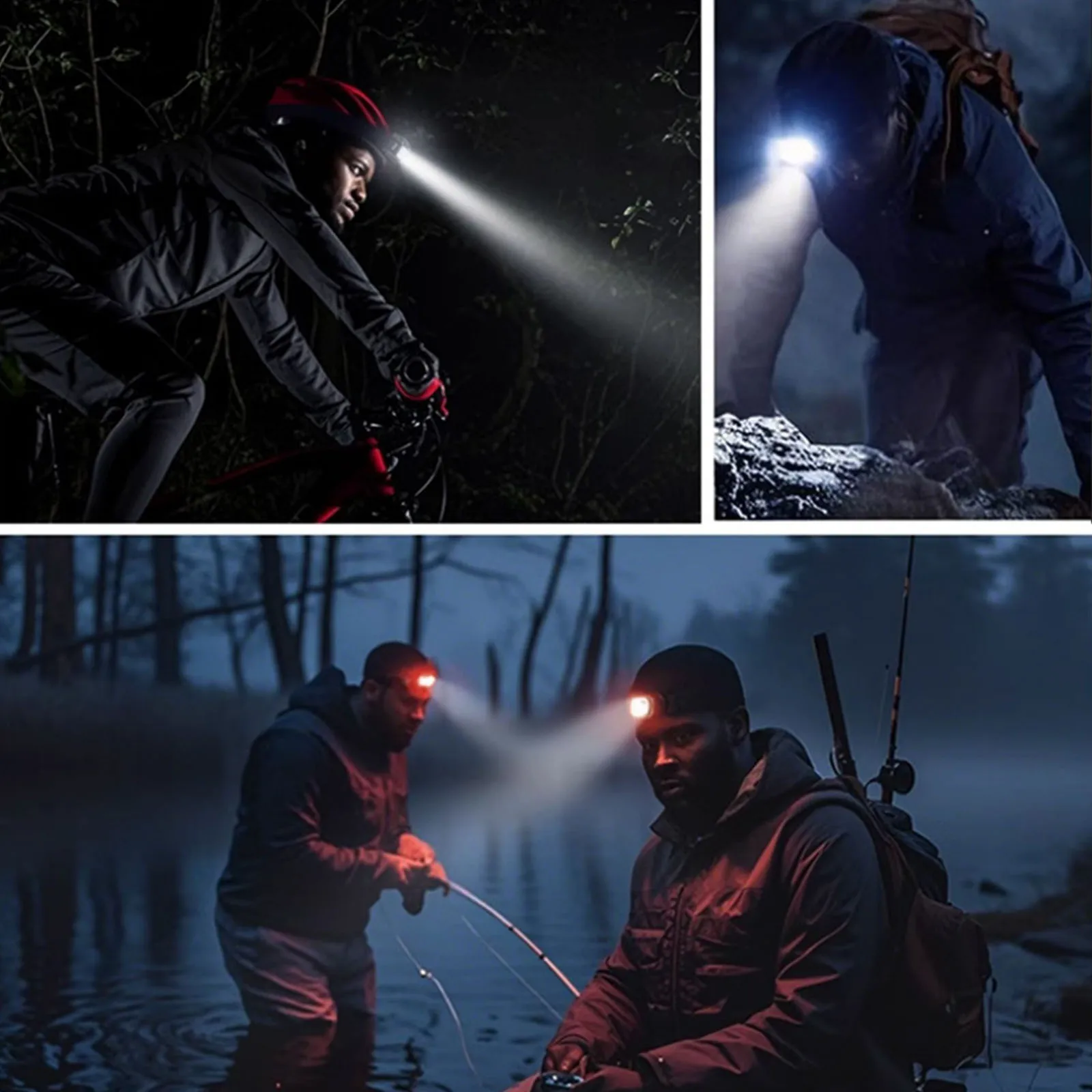 Cap Visor Head Light with Mosquito Repellent COB ClipOn Cap Lights Long Runtime for Night Fishing Camping and Outdoor Work