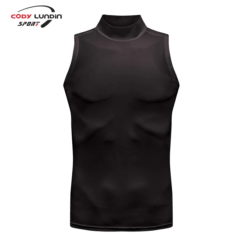 Cody Lundin Wholesale High Neck Men\'s Tank Top Hot Sale Blank Sleeveless T-Shirts Men Gym Fitness Clothes Custom Your Logo