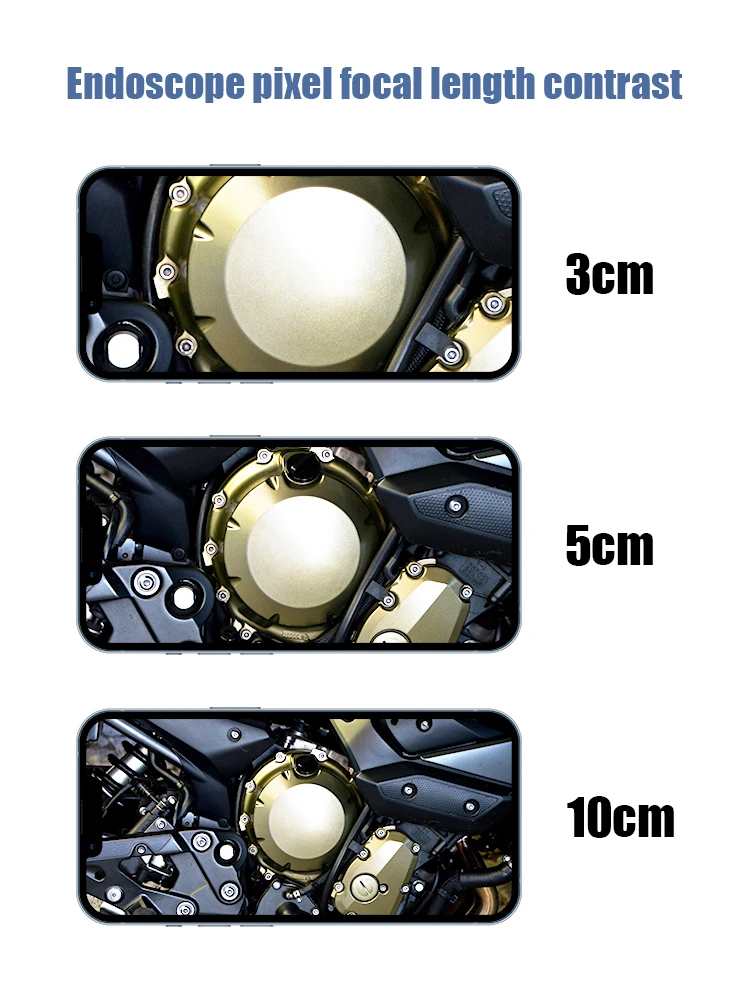 Dodosee 3.9mm HD Endoscope 3 in 1 Car Inspection Borescope 720p Mini Camera for Android Mac Windows Micro USB Type C