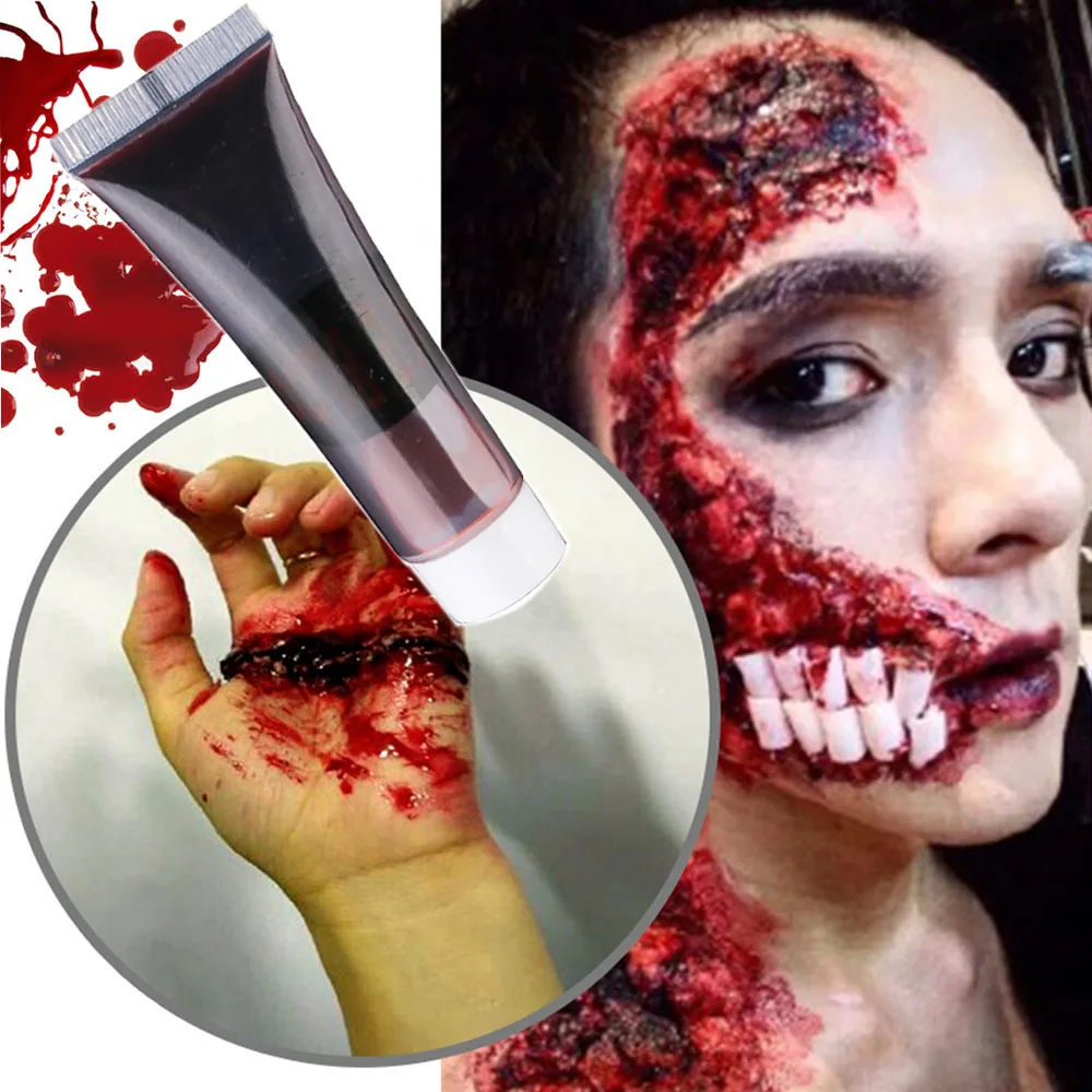 15ml Cosplay Toys Artificial Simulated Wounds Halloween Makeup Blood Plasma Fake Blood Body Paint Tool
