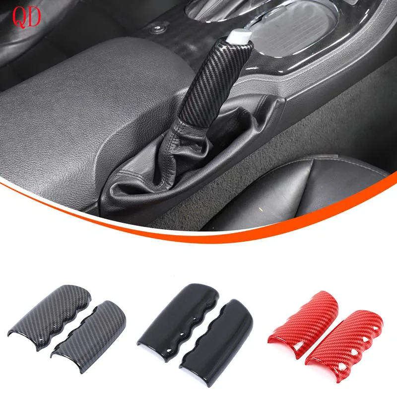 

For Chevrolet Corvette C6 2005-2013 ABS Carbon Fiber Car handbrake lever cover sticker car interior decoration accessories