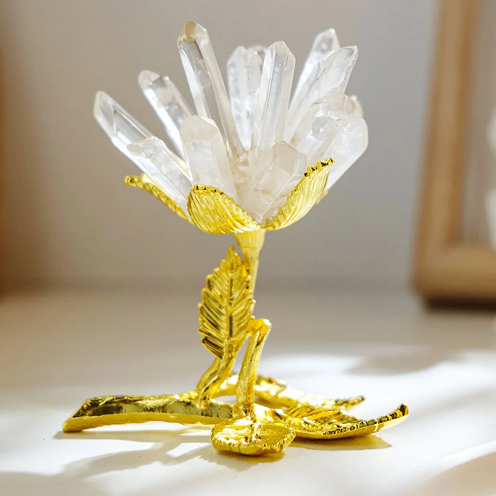 

Natural Crystal Cluster Flower Bouquet Decorative Colorful Home Tabletop Desktop Decoration Crystal Craft Housewarming Gift