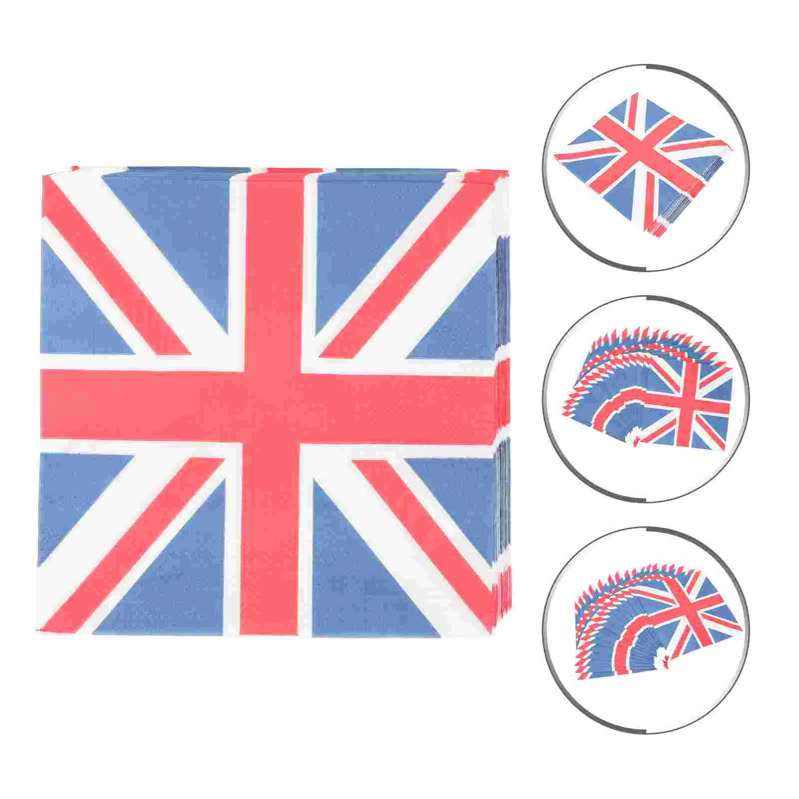 

3 Bags Union Jack Tissue Decorations Festival Party Napkin Creative Uk Flag Decorative Central Paper Shopping for