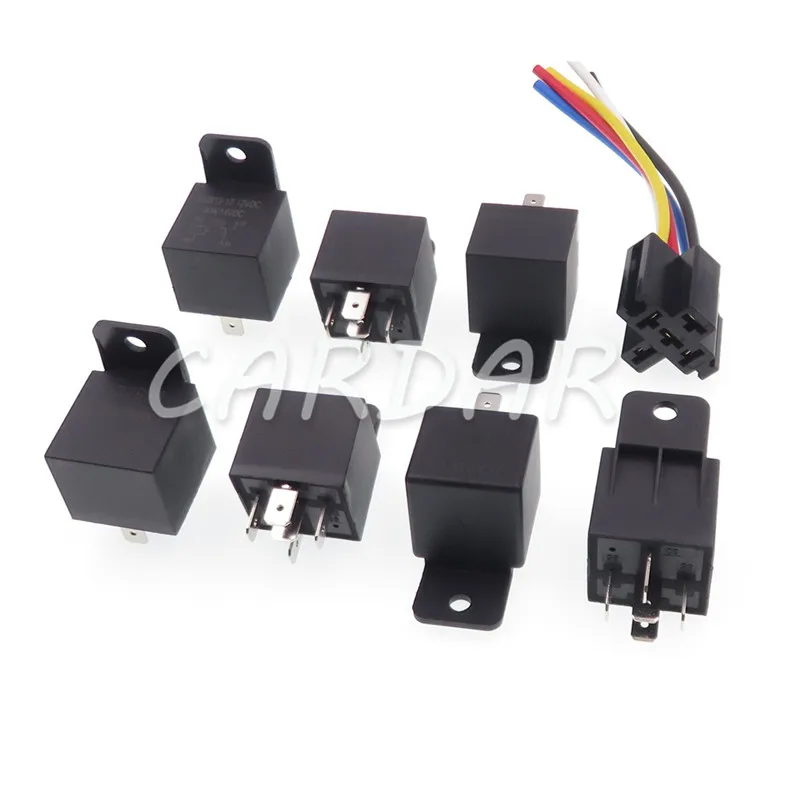 

5 Pin DC 40A 12V-80V Normally Open Automobile Relay Auto Waterproof Relay and Socket with Wire