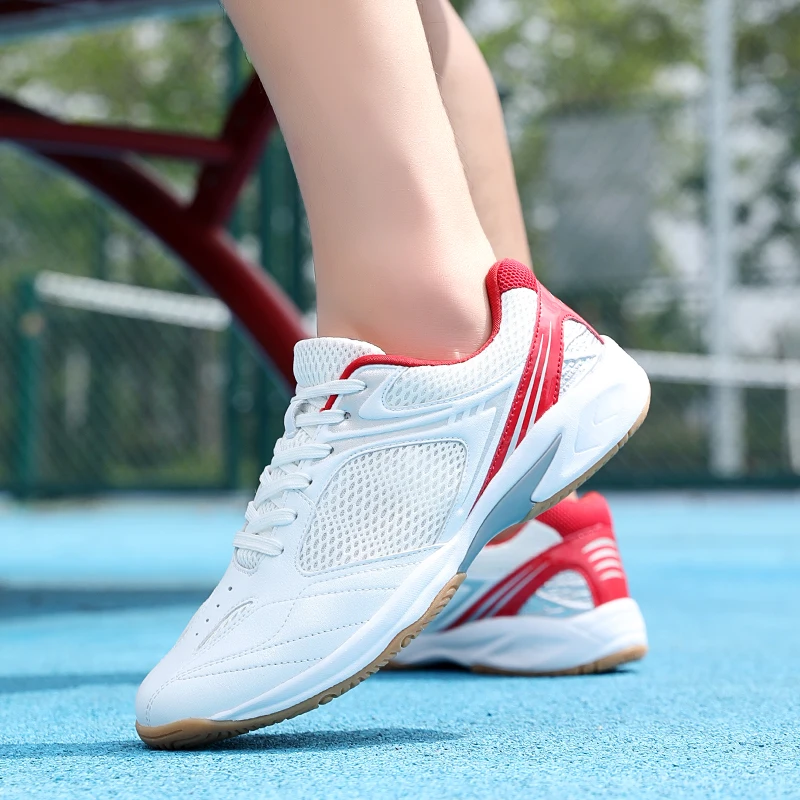 Modne lekkie badmintona profesjonalne obuwie sportowe gumowe podeszwy antypoślizgowe tenis stołowy do siatkówki trening tenis buty duże