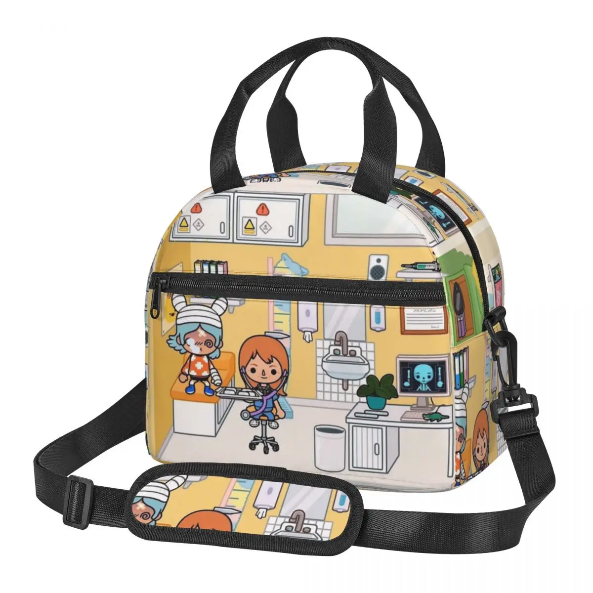 Toca vida caixa toca boca bonito jogo almoço sacos isolado bento caixa resuable almoço tote sacos de piquenique saco térmico para mulher trabalho