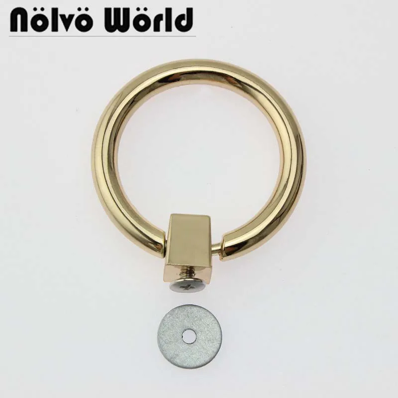 

10pcs metal fitting hardware handbag/bag's tassel cap clasp square buckle screw ring connector bag hanger