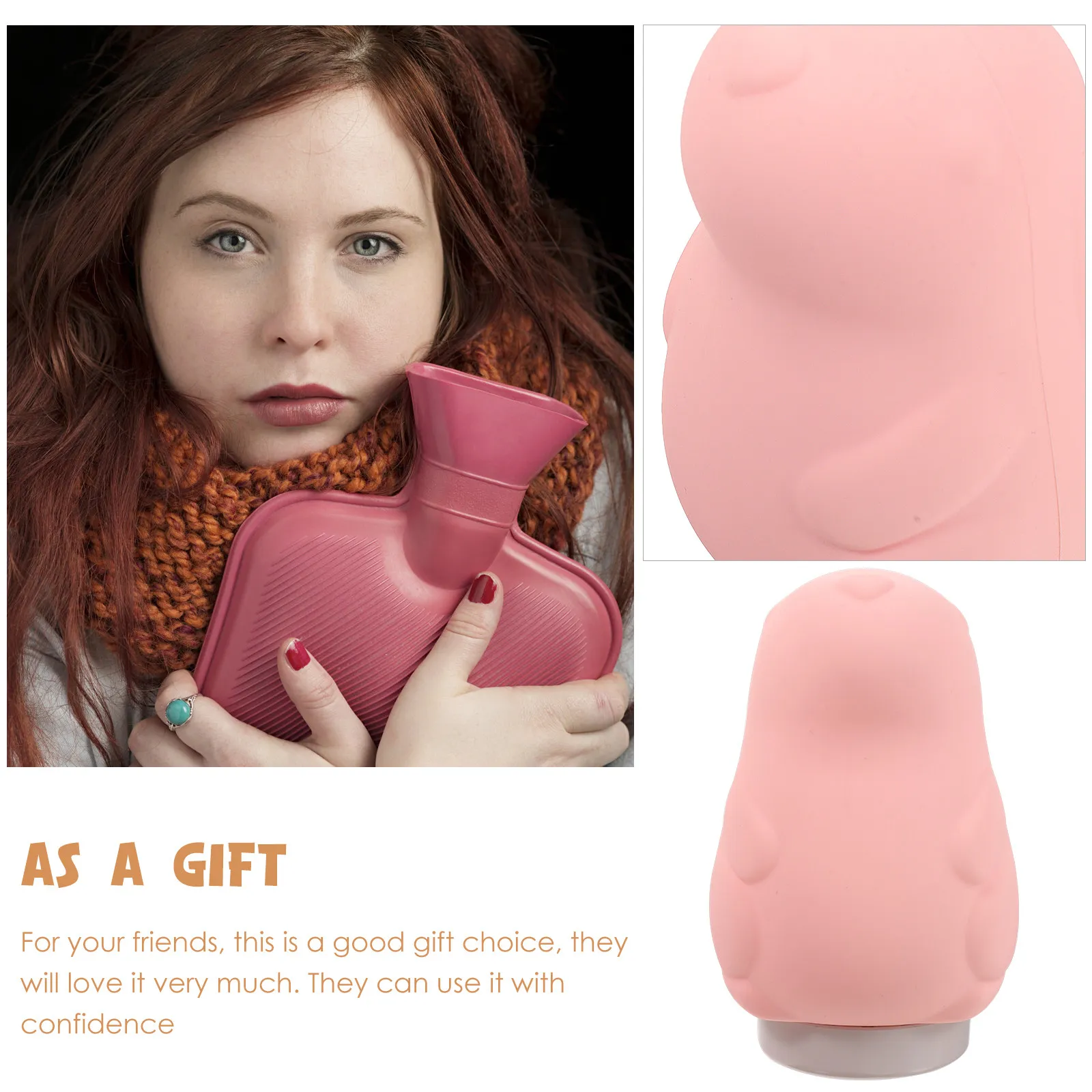 

Грелка для рук в форме кролика, портативная силиконовая бутылка для горячей воды, для зимы, улицы, офиса, облегчения менструальных болей