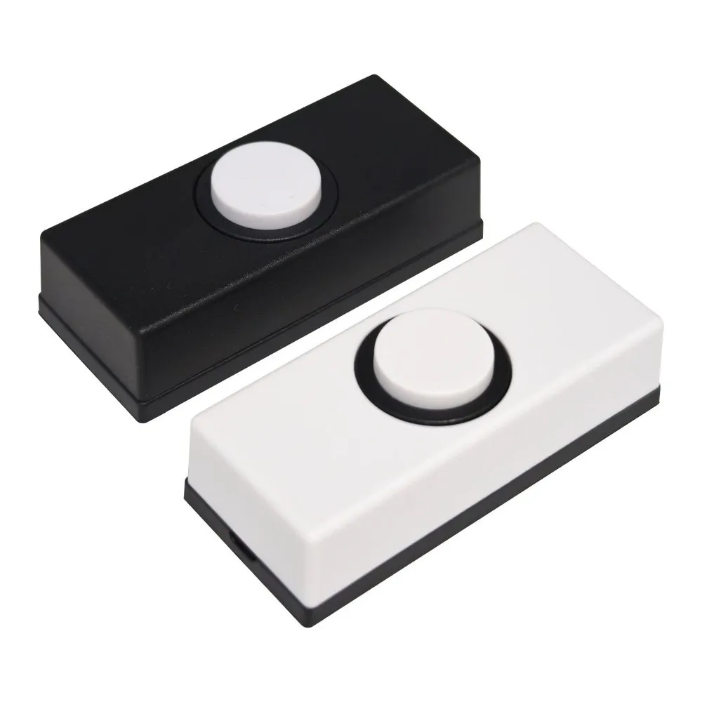 

New Wall Mounted Doorbell Switch Plastic with Screws Doorbell Push Button Small Button Replacement Door Bells Switch