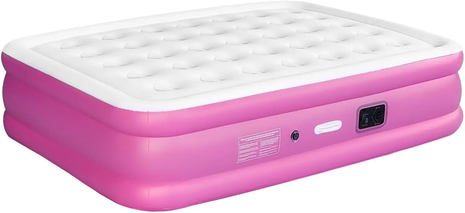 

Air Mattr Full Airbed Inflatable/Deflatable 18"" Built In Pump (Pink)