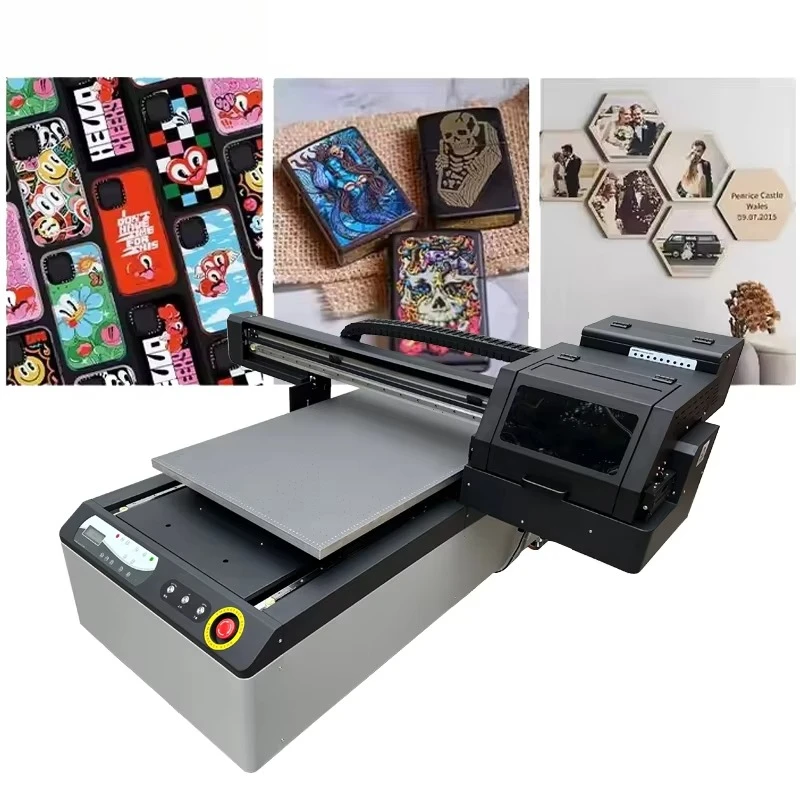 

A1 Uv Bottle Printer 360 Rotation 6090 Uv Flatbed Printer for Metal Glass Acrylic 60cm Uv Printer