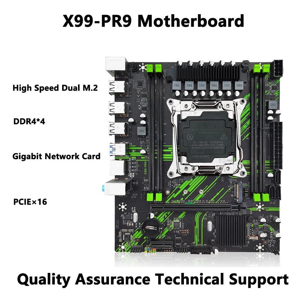 NEW X99 PR9 LGA 2011-3 Motherboard Support Intel Xeon v3/v4 CPU 128 GB DDR4 RAM Desktop Memory USB3.0 NVME/SATA M.2