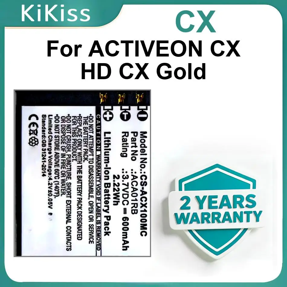 

Аккумулятор для камеры ACTIVEON CX HD Gold, высокоизносостойкие батареи CX