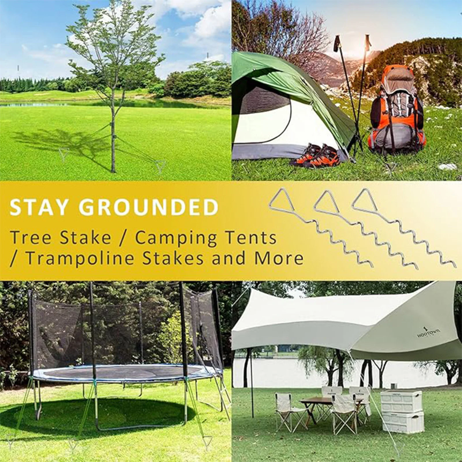 Trees Iron Support Stakes Easy to Insert Durable Iron Tree Stakes for Tree Fixing Anchoring Use
