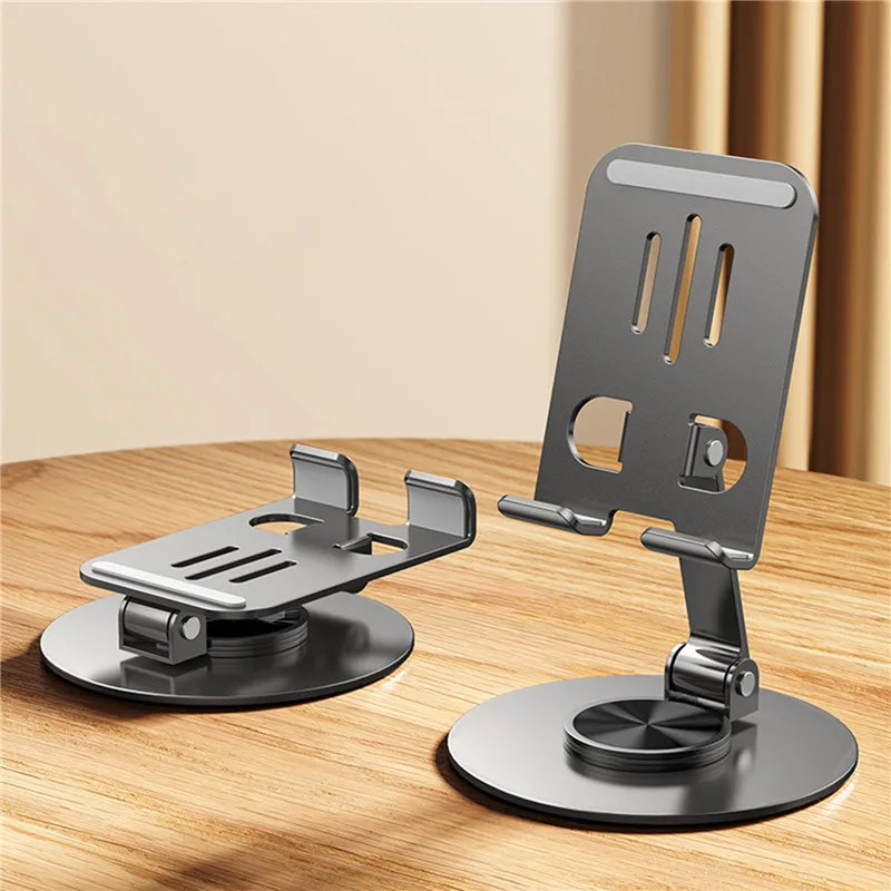 Folding Mobile Phone Holder Stand 360Degree Adjustable Desktop Tablet Holder Universal Multi Angle Table Cell Phone Stand Holder