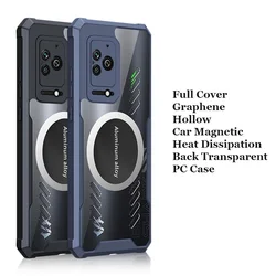 For Xiaomi Black Shark 4 4S 5 Pro Full Cover Graphene Heat Dissipation PC Case Car Mounted Magnetic Back Bumper Casing Shell