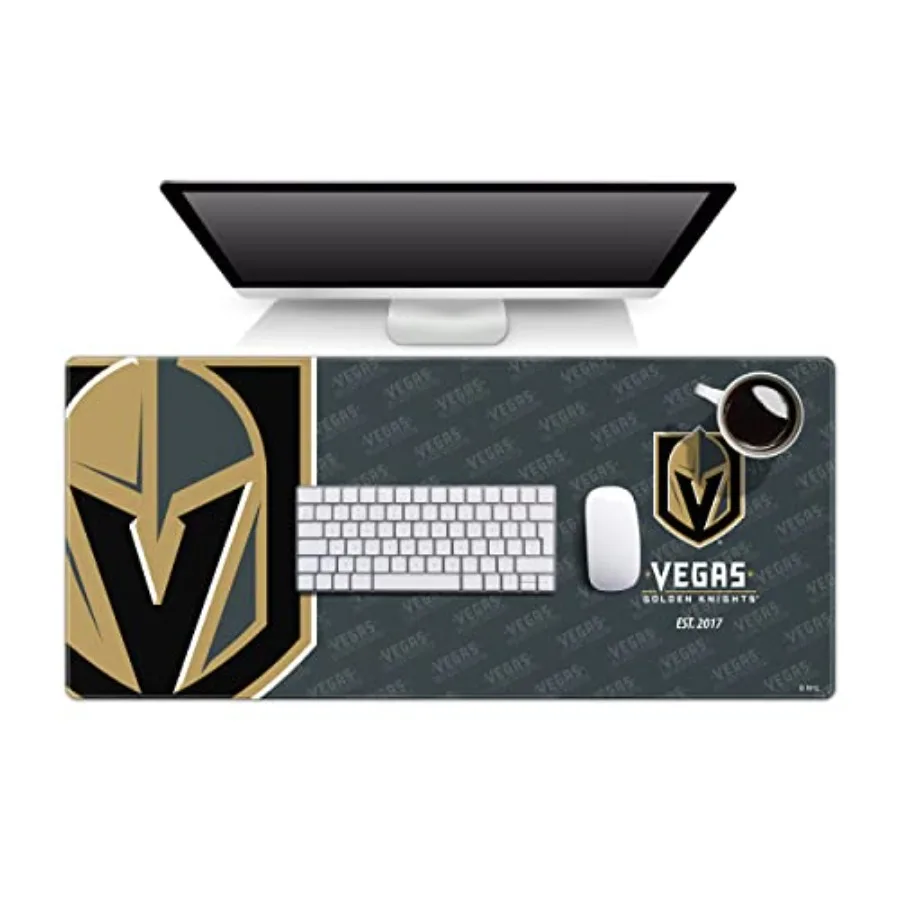 NHL Officially-Licensed Logo Series Desk Pad - Water and Stain Resistant Heavy-Duty Non-Slip Rubber Backing - Stitched Edge fit