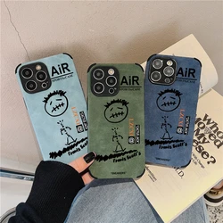 Luxury suede soft leather Hip Hop Boy CactusJack soft cortex Phone case for iphone X XR XS 11 14 12 13 14 Pro Max 7 8 Plus cover
