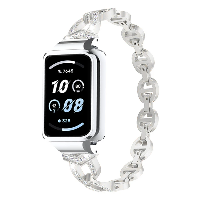 

Бриллиантовый браслет для Honor Band 9, металлический ремешок, Женская защита для Honor band 9, ремешок для часов honor band 9, защитный чехол для браслета