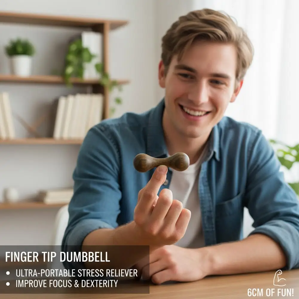 Knucklebone Sandelholz Fingertip Begleri Fidget Toy Fingerfertigkeits-Übungsgerät Stressabbau EDC Perlen für ADHS Autismus – Detail 9