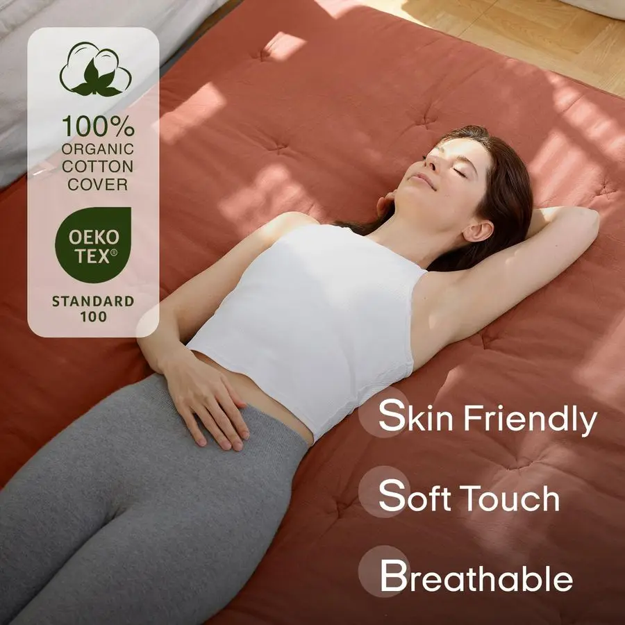 日本の床布団マットレス クイーンサイズ 80x60、綿100%カバー 2.5厚畳マットレス、折りたたみ式スリーピングパッド、ポータブルD