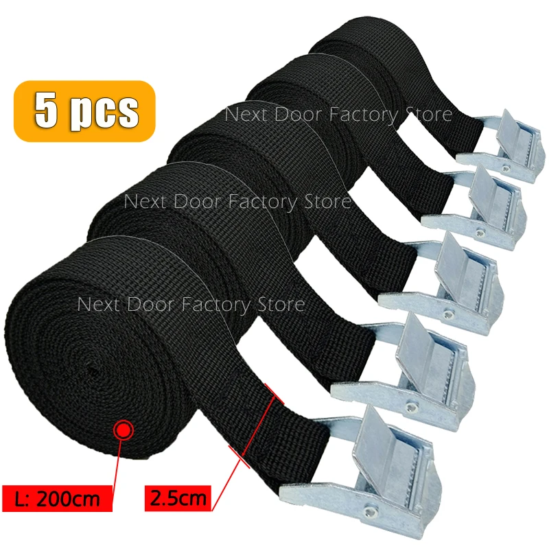 5 uds 2M hebilla de presión de aleación de Zinc correas de carga de paleta equipaje fijo coche tensor tensor correas trinquete amarre cinturones