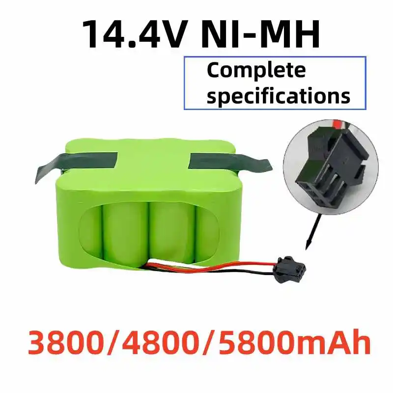 Latest SC 14.4V 3800/4800/5800mAh nickel hydrogen rechargeable vacuum cleaner robot battery