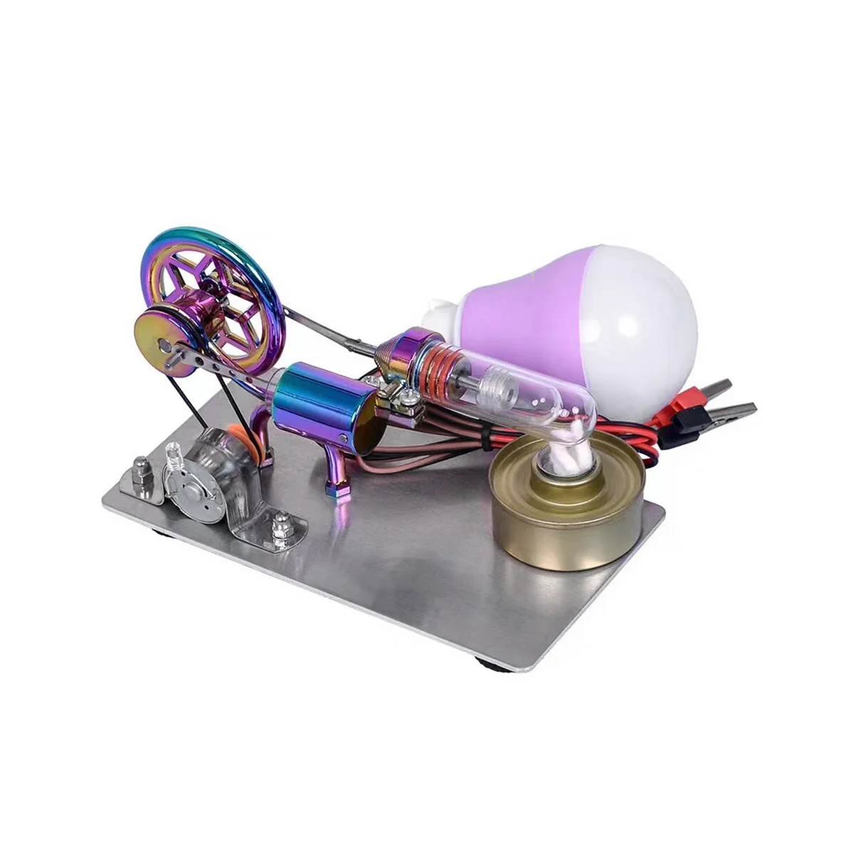 Hot Air Stirling Engine Model Generator Engine Physics Experiment Science Toy Educational Science Toy Multicolor