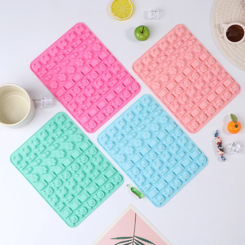 Molde de goma de silicona de 60 cavidades para decoración de pasteles, herramienta para hornear, para dulces, Chocolate, gelatina, cubitos de hielo