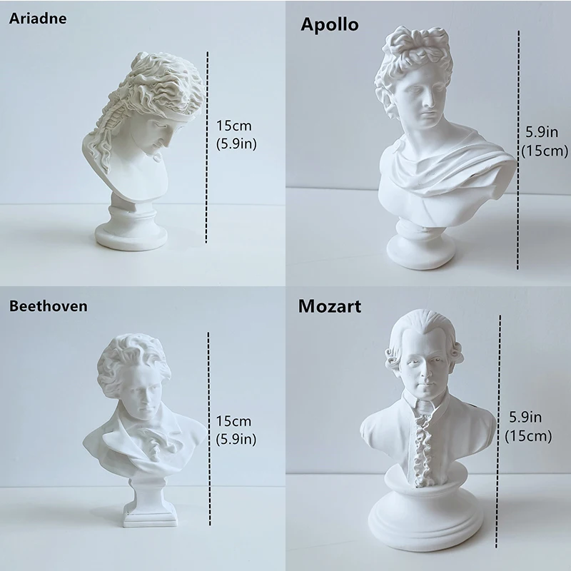 15cm Gypsum Statue Decor Shelf Resin Sculptures And Figures Ornaments For Home Decoration Living Room Deskop Table Apollo Crafts