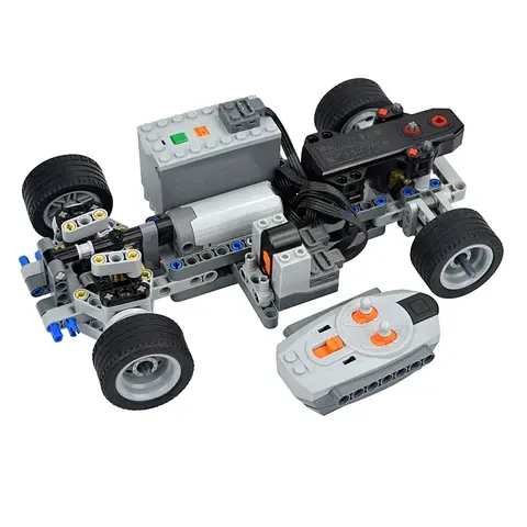 High-Speed Racing Technical Electric RC Motor Car Rast Chassis with Monster Motor Buggy Vehicle Differential Building Block Toy