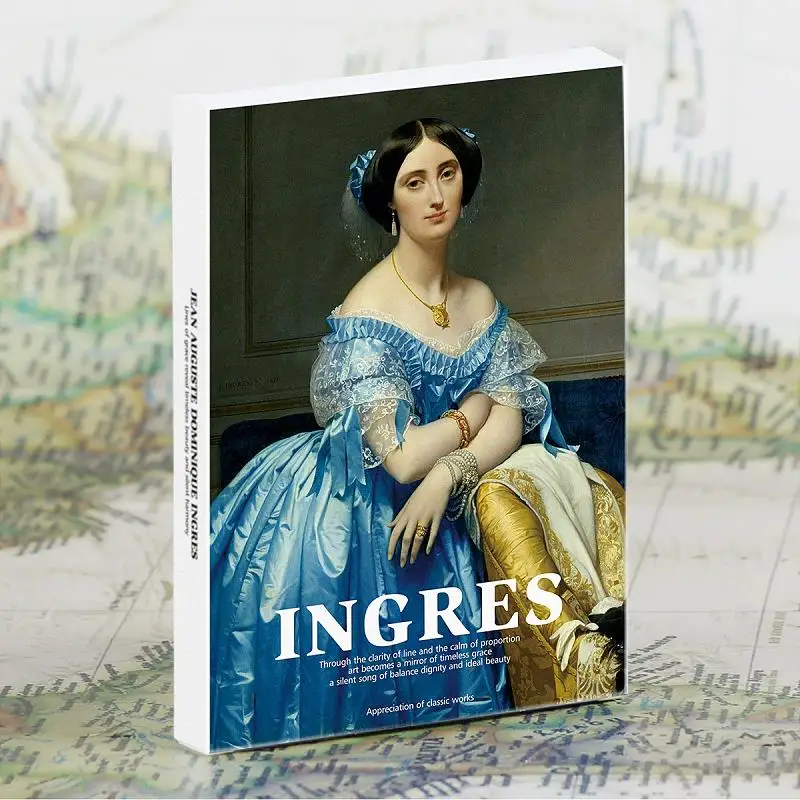 

30 Pcs Ingres Oil Painting Art Postcard Set French Painter Masterpieces Greeting Cards for Enthusiasts