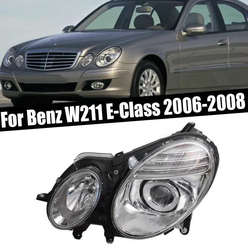 For Mercedes Benz W211 E-Class E200 E230 E280 2006-2008 Front Bumper Head Light Xenon Halogen Driving Light Car Light Housing