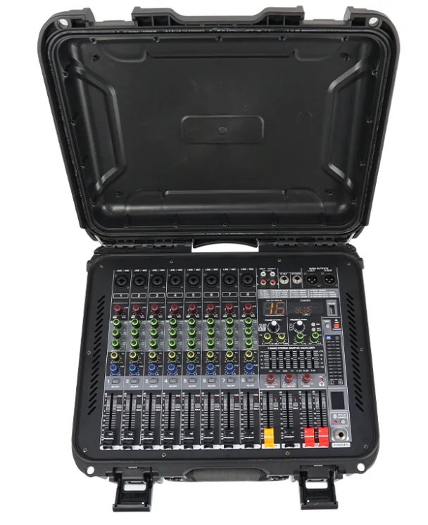 

Portable Box Power Mixer 8 Channels 16 DSP Effects USB Interface