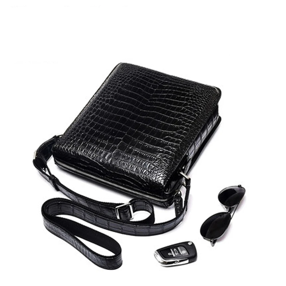 KEXIMA kadilaier crocodile  Single shoulder bag  male  Thailand crocodile leather bag  Oblique cross bag men crocodile bag