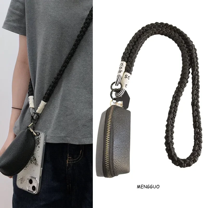 

Универсальный ремешок для мобильного телефона с защитой от потерь, черный, белый цвет, декоративная пряжка в виде рыбьей кости, наклонный браслет, подходит для большинства чехлов для телефонов