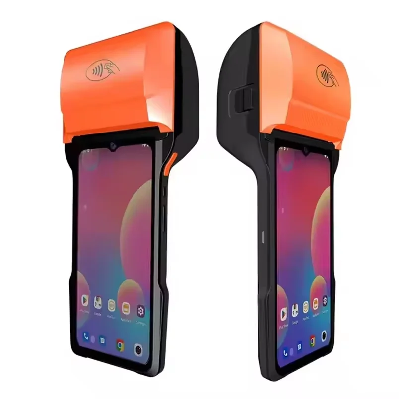 6.5 بوصة Android 14 Mobile POS 3G + 32G Memory، 25-80 مم ملصق وطباعة حرارية POS Terminal، Loyverse POS 4G WIFI BT 2D Scanner PDA